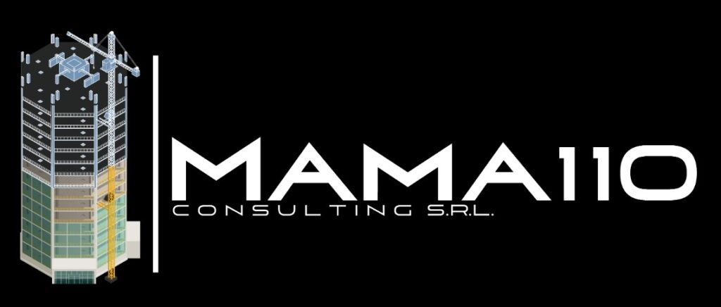Mama 110 Consulting logo bg black